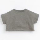 Play Up Crop Top - Coal - 100% Bio Baumwolle